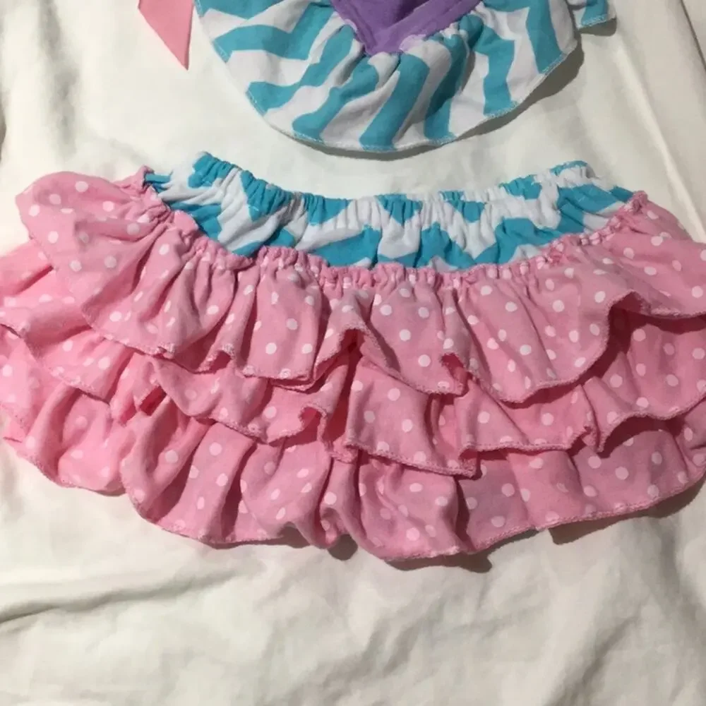 pastel swing open top back ruffled diaper cover